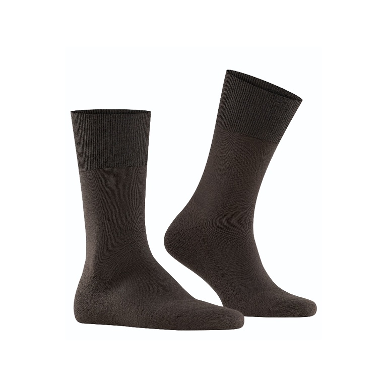 Falke Tagessocke Airport PLUS (klimaregulierend+Polsterung) dunkelbraun Herren - 1 Paar